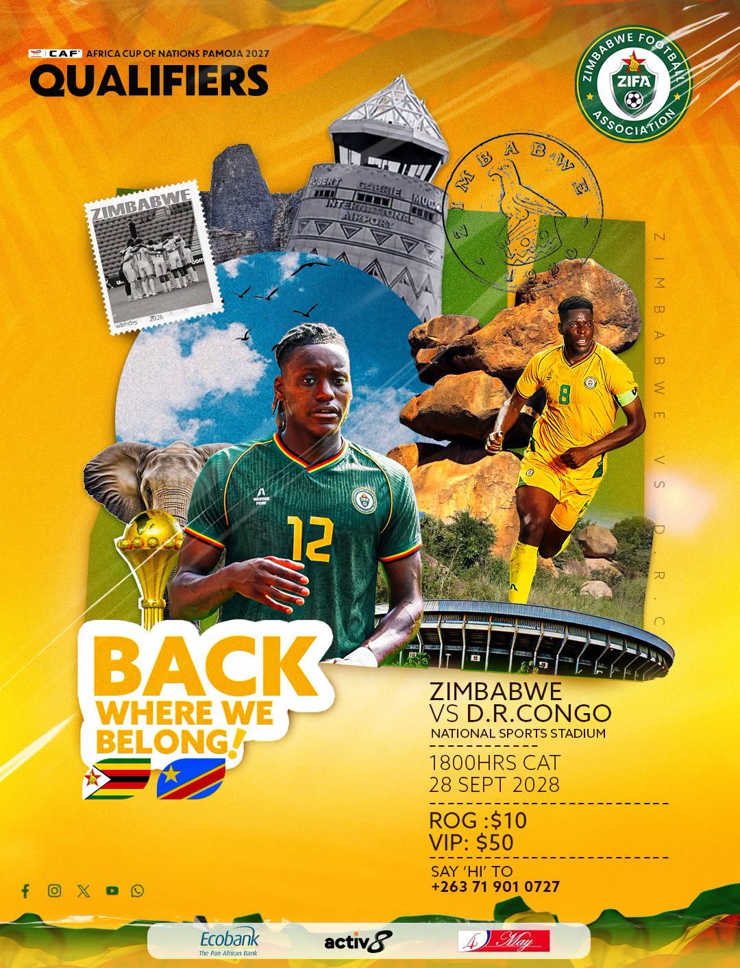 Poster: AFCON Qualifiers: Zimbabwe vs DR Congo