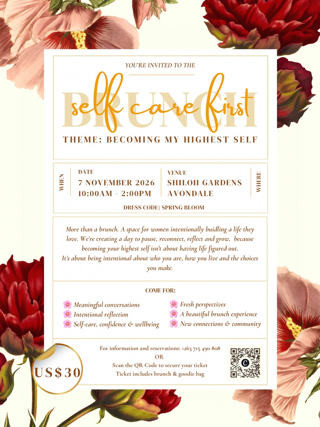 Poster: Self Care First: Brunch